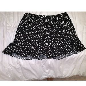 Polka dotted peplum dress skirt